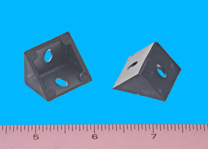 Vertical Corner Brace Black 1" X 3/4" X 3/4", Bag of 12