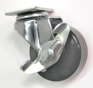 Industrial, Swivel w/Brake,Black 5"