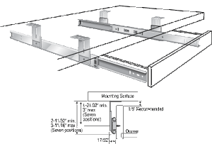 Variable Height Pencil Drawer Slides, 22"