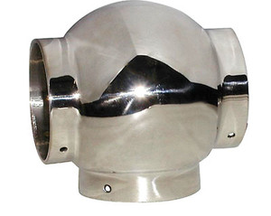 Polished Stainless Steel Fittings,2" Ball Tee