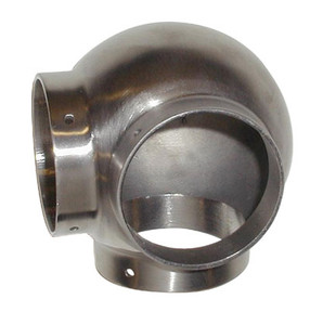 Satin Stainless Steel Fittings,2" Ball Elbow With Side Outlet Satin Stainless Steel Fittings,2" Ball Elbow With Side Outlet