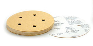 Pro-Pack 10pcs, 5" w/5 Hole Grip Disc, Gold 150 5" X 5H