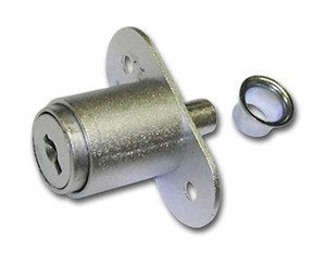 Disc Tumbler Plunger Lock, Bright Brass Key 642