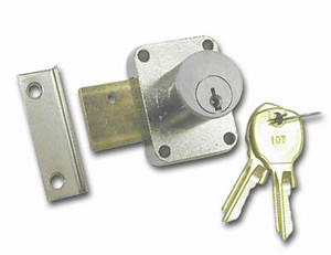 Pin Tumbler Locks, Key Kd Dull Chrome Cylinder Length 7/8" Pin Tumbler Locks, Key Kd Dull Chrome Cylinder Length 7/8"