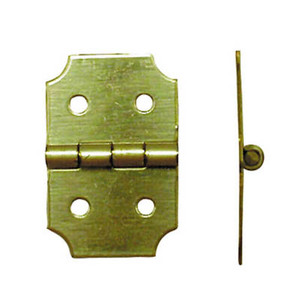 Solid Brass Miniature Hardware, Similar To # S5310 3 Ornamental Hinge Solid Brass 5/8" X 1"
