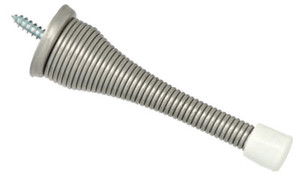 Spring Door Stop, Satin Nickel
