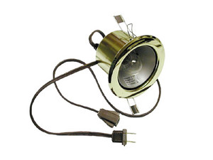 Incandescent Light, Clip Mount w/Flange, no Switch, Similar To # Slfcfh3 Pb ,Polished Brass