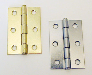 Narrow Butt Hinge, Nickel Plated 2-1/2 X 13/4
