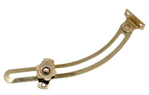 Curved Lid Stay, Similar To # S1892R Right Hand Brass 6-1/4"