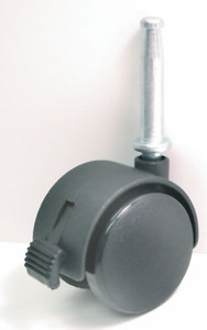 Casters 1-5/8" Stem Type, Similar To # Jh40 Sbb Black W/Brake 40Mm