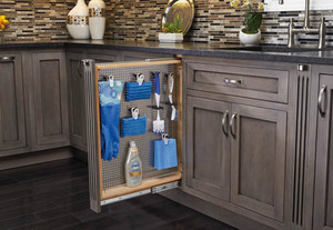Filler Pullout Organizer with Ball-Bearing Soft-Close / Stainless Panel Sink & Base Accessories Filler Pullout Organizer with Ball-Bearing Soft-Close / Stainless Panel Sink & Base Accessories