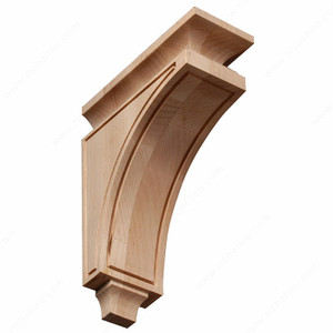 Mission & Shaker Corbel - MS5, Species Maple, Height - Overall Dimensions 14 in, Depth - Overall Dimensions 10 1/2 in, Width 4 in Mission & Shaker Corbel - MS5, Species Maple, Height - Overall Dimensions 14 in, Depth - Overall Dimensions 10 1/2 in, Width 4 in