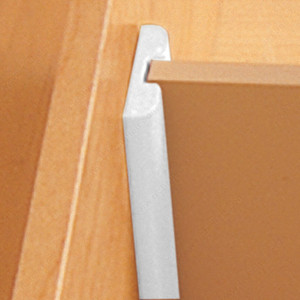Partition Holder, Height 3 in, Finish Euro White PRO-PACK 2
