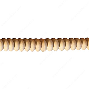 Half-Round Rope #02, Species Maple, Width 3/4 in