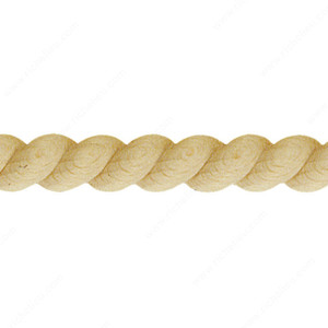 Half-Round Rope #02, Species Oak, Width 5/8 in
