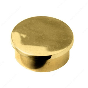 Standard Glue-In Flat End Cap, Post finish, Handrail Size 2 in, Material Solid Brass, Finish Brass, Baluster Post Size 2 in Standard Glue-In Flat End Cap, Post finish, Handrail Size 2 in, Material Solid Brass, Finish Brass, Baluster Post Size 2 in