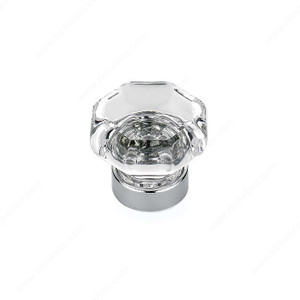 Eclectic Metal and Crystal Knob - 1007, Finish Clear / Chrome Eclectic Metal and Crystal Knob - 1007, Finish Clear / Chrome