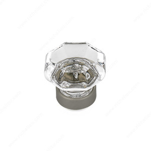Eclectic Metal and Crystal Knob - 1007, Finish Clear / Matte Nickel Eclectic Metal and Crystal Knob - 1007, Finish Clear / Matte Nickel
