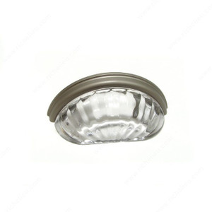 Eclectic Metal and Crystal Pull - 1008, Finish Clear / Matte Nickel Eclectic Metal and Crystal Pull - 1008, Finish Clear / Matte Nickel