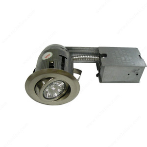 3 GU10 50W Light, 12- pack in bulk, Finish Brushed Nickel