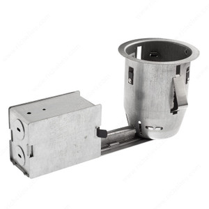 GU10 Fixtures for Recessed Ceiling Lighting, Bore Hole 3 in, Height 2 43/64 in, Max. Height 3 1/2 in, Length 9 1/16 in