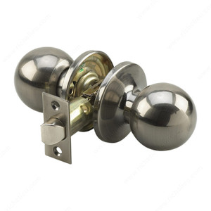 Ball Knobs - 1040 Series, Finish Antique Nickel, Function Passage Ball Knobs - 1040 Series, Finish Antique Nickel, Function Passage