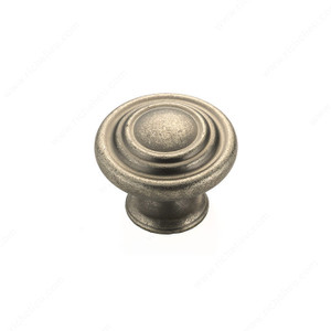 Traditional Metal Knob - 1073, Finish Pewter, Screw/Nail 8/32 (Not Included) PRO-PACK 3 Traditional Metal Knob - 1073, Finish Pewter, Screw/Nail 8/32 (Not Included) PRO-PACK 3