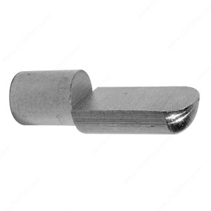 1/4 Shelf Pins, Flat Spoon Style, Nickel, 50 Pack