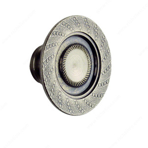 Cabinet Knob 1300 Series, Diameter - Overall Dimensions 1.125 in, Finish Antique Brass, Projection - Overall Dimensions 0.625 in Cabinet Knob 1300 Series, Diameter - Overall Dimensions 1.125 in, Finish Antique Brass, Projection - Overall Dimensions 0.625 in