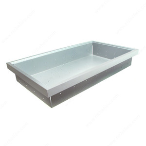 Aluminum Finish Metal Drawers (900 mm Interior Width), Height 50 mm Aluminum Finish Metal Drawers (900 mm Interior Width), Height 50 mm
