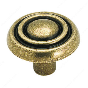 Traditional Zinc Knob - 1306, Finish Burnished Brass PRO-PACK 2 Traditional Zinc Knob - 1306, Finish Burnished Brass PRO-PACK 2