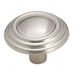 Traditional Zinc Knob - 1307, Finish Sterling Nickel PRO-PACK 2 Traditional Zinc Knob - 1307, Finish Sterling Nickel PRO-PACK 2