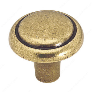Traditional Zinc Knob - 1308, Finish Burnished Brass PRO-PACK 2 Traditional Zinc Knob - 1308, Finish Burnished Brass PRO-PACK 2