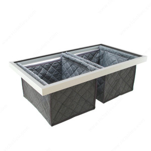 Fabric Basket Set, Finish Grey Fabric Basket Set, Finish Grey