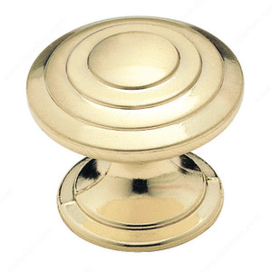 Traditional Zinc Knob - 1354, Finish Brushed Brass Traditional Zinc Knob - 1354, Finish Brushed Brass