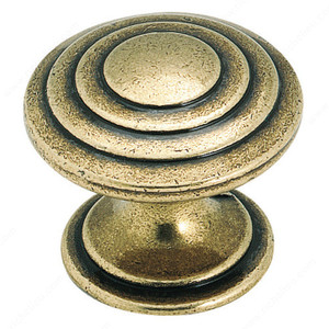 Traditional Zinc Knob - 1354, Finish Burnished Brass Traditional Zinc Knob - 1354, Finish Burnished Brass
