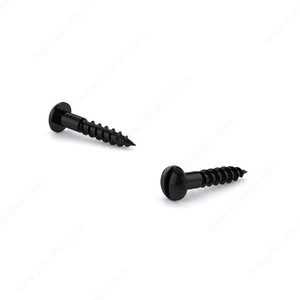 Decorative Wood Screws, Pan Head, Slotted Drive, Regular Thread, Regular Wood Point, Colored Screws, Finish Black, Material Steel PRO-PACK 3 Decorative Wood Screws, Pan Head, Slotted Drive, Regular Thread, Regular Wood Point, Colored Screws, Finish Black, Material Steel PRO-PACK 3