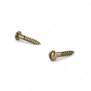 Decorative Wood Screws, Pan Head, Slotted Drive, Regular Thread, Regular Wood Point, Colored Screws, Finish Burnished Brass, Material Steel Decorative Wood Screws, Pan Head, Slotted Drive, Regular Thread, Regular Wood Point, Colored Screws, Finish Burnished Brass, Material Steel