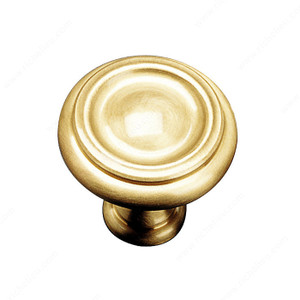 Traditional Brass Knob - 1413, Finish Satin Brass Traditional Brass Knob - 1413, Finish Satin Brass