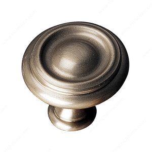 Traditional Brass Knob - 1413, Finish Satin Nickel Traditional Brass Knob - 1413, Finish Satin Nickel