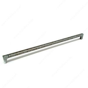 Contemporary Metal Pull - 1414, Center to Center 512 mm, Finish Pewter, Length - Overall Dimensions 527 mm