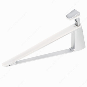 Capri Glass/Wood Wall Shelf Support, Color/Finish Silver Capri Glass/Wood Wall Shelf Support, Color/Finish Silver