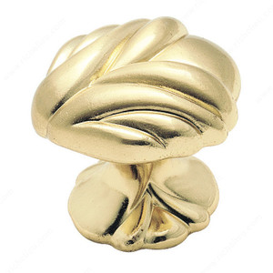 Traditional Zinc Knob - 1475, Finish Brushed Brass Traditional Zinc Knob - 1475, Finish Brushed Brass