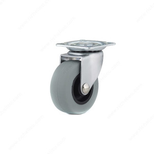 Industrial Gray Rubber Caster - 150, Fastening Type Swivel Without Brake PRO-PACK 2 Industrial Gray Rubber Caster - 150, Fastening Type Swivel Without Brake PRO-PACK 2