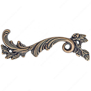 Traditional Brass Pull - 1507, Finish Florence, Location Left Traditional Brass Pull - 1507, Finish Florence, Location Left