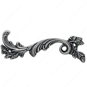 Traditional Brass Pull - 1507, Finish Faux Iron, Location Left Traditional Brass Pull - 1507, Finish Faux Iron, Location Left