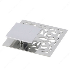 Contemporary Metal Knob and Decorative Plate - 1511, Casablanca Collection,