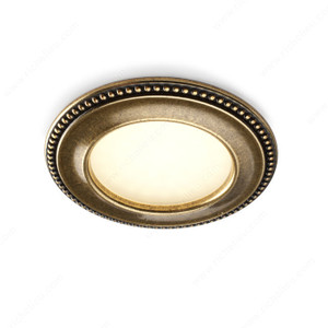 LED 3.4W Akoya, Richelieu Classic Design, Finish Antique Brass, Light Color Warm White, Kelvin Color Temperature 3,000 ?K, Luminous Flux 210 Lumen LED 3.4W Akoya, Richelieu Classic Design, Finish Antique Brass, Light Color Warm White, Kelvin Color Temperature 3,000 ?K, Luminous Flux 210 Lumen