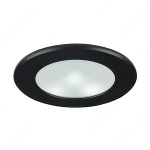 Richelieu's 3W LED Series, Surface or recessed installation, Finish Black, Light Color Warm White, Kelvin Color Temperature 3,000 ?K - 3,400 ?K, Luminous Flux 120 Lumen Richelieu's 3W LED Series, Surface or recessed installation, Finish Black, Light Color Warm White, Kelvin Color Temperature 3,000 ?K - 3,400 ?K, Luminous Flux 120 Lumen