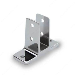 Urinal Screen Bracket, Panel Size 3/4 in, Bracket Height 2 1/2 in, Base Width 3 in Urinal Screen Bracket, Panel Size 3/4 in, Bracket Height 2 1/2 in, Base Width 3 in